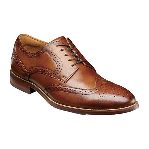 USED Florsheim Mens Shoes Rucci Wingtip Oxford, Cognac-Size 9.5 main image 8